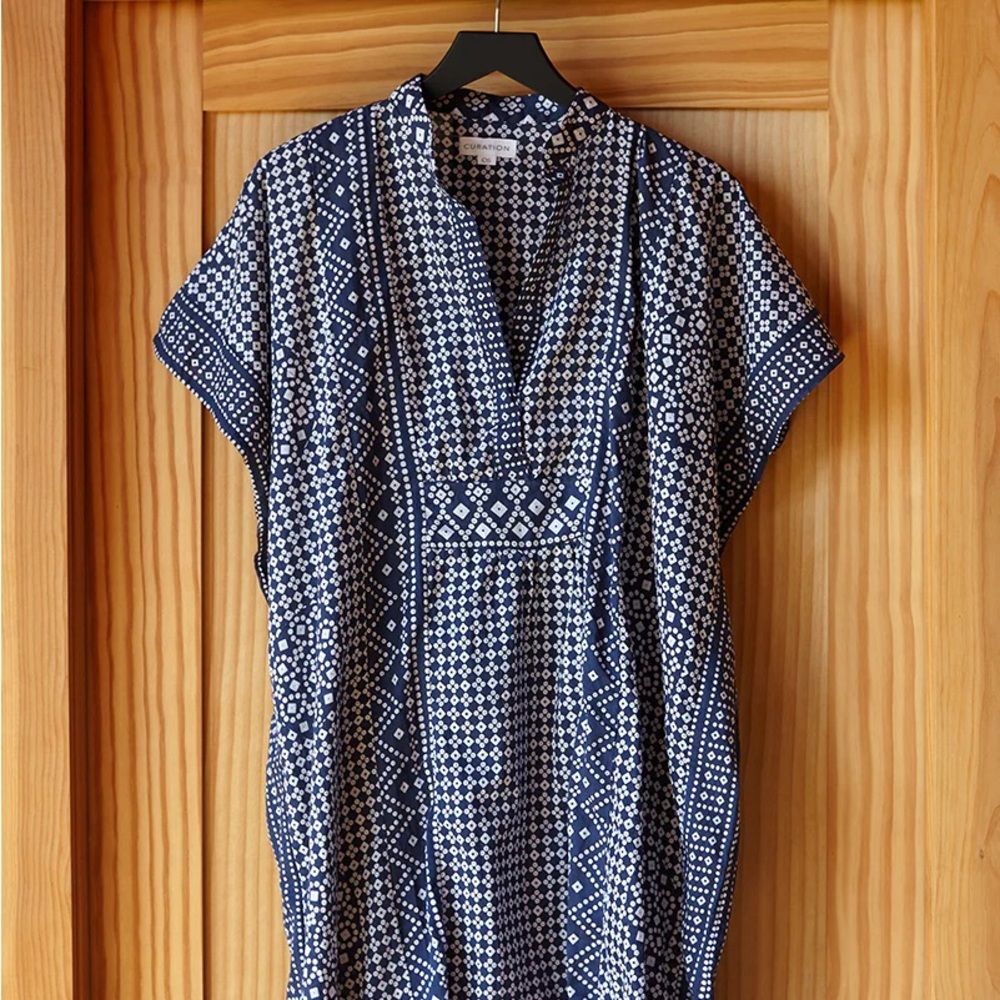 EMERSON SHORT CAFTAN - INK ORGANIC